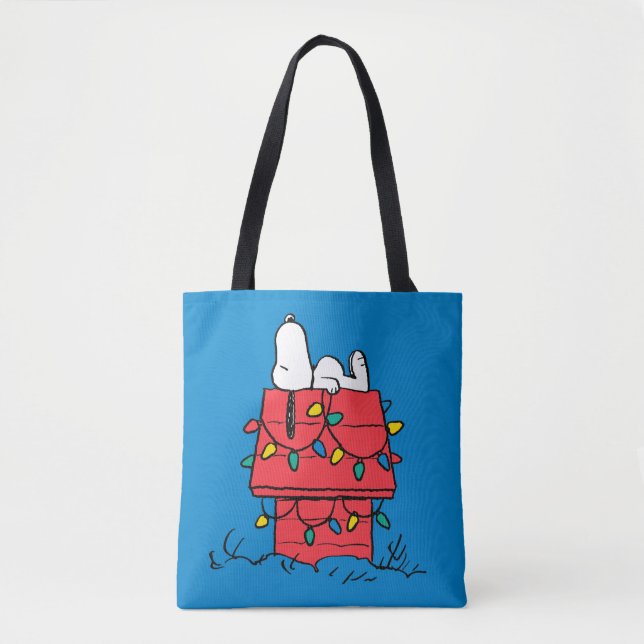 Bolsa Tote Amendoins | Cachorro de Snoopy com Luzes (Frente)