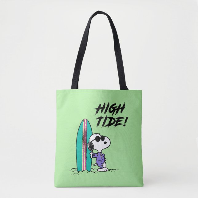 Bolsa Tote Amendoins | Coluna Alta do Oceano de Snoopy (Frente)