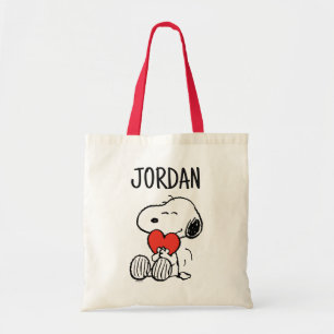 Bolsa Tote Amendoins   DIA DE OS NAMORADOS   Snoopy Heart Hug