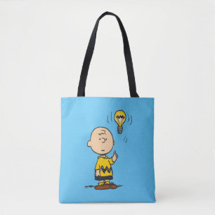 Bolsa Tote Amendoins Ideia da lâmpada de Charlie Brown