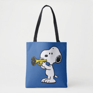 Bolsa Tote Amendoins Jogador de Trompete Snoopy