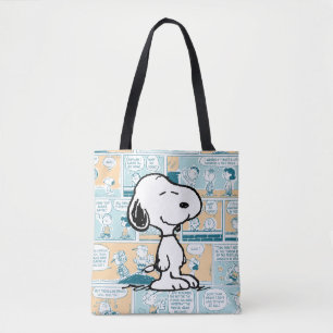 Bolsa Tote Amendoins Padrões de banda desenhada Snoopy