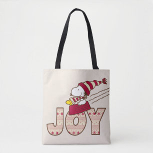 Bolsa Tote Amendoins Passeio De Snoopy & Woodstock Joy