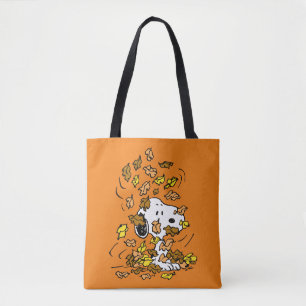 Bolsa Tote Amendoins Pilha de Esnoopia de Folhas