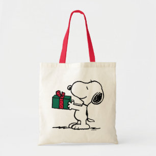 Bolsa Tote Amendoins Presente de Natal Snoopy Giver