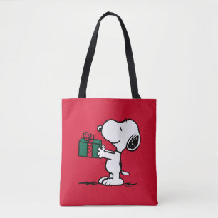 Bolsa Tote Amendoins Presente de Natal Snoopy Giver