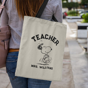 Bolsa Tote Amendoins   Professor de dança feliz de Snoopy