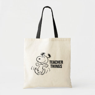 Bolsa Tote Amendoins   Professora De Dança Snoopy Happy