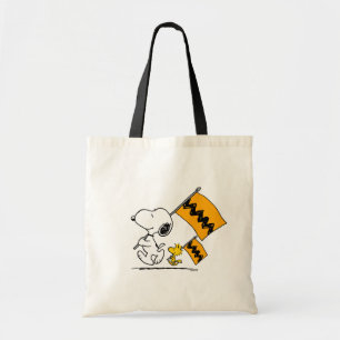 Bolsa Tote Amendoins   Sinalizadores de Snoopy & Woodstock