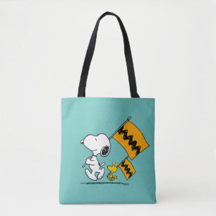 Bolsa Tote Amendoins   Sinalizadores de Snoopy & Woodstock