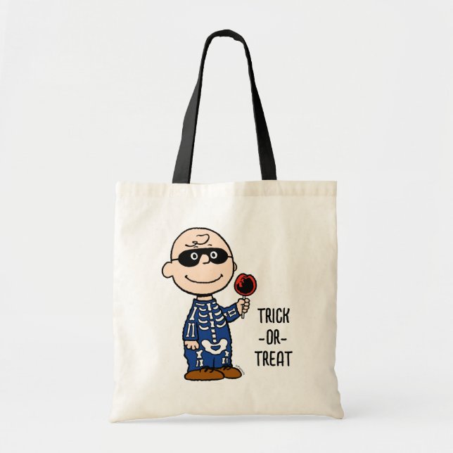 Bolsa Tote Amendoins | Skeleton Charlie Brown (Frente)
