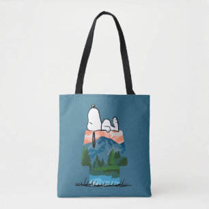 Bolsa Tote Amendoins Snoopy Dog Sunset View