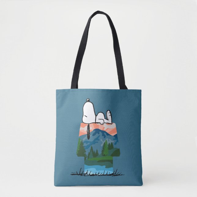 Bolsa Tote Amendoins | Snoopy Dog Sunset View (Frente)