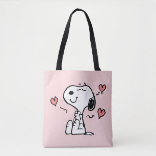Bolsa Tote Amendoins Snoopy Hearts