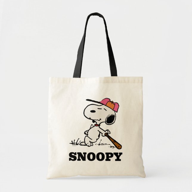 Bolsa Tote Amendoins | Snoopy no Bat (Frente)