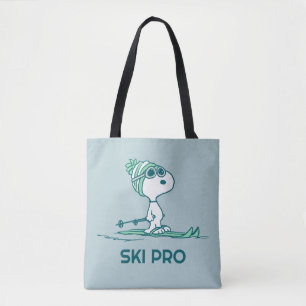 Bolsa Tote Amendoins Snoopy on Skis