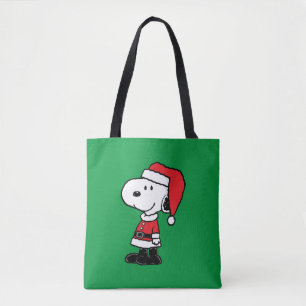 Bolsa Tote Amendoins   Snoopy Papai Noel