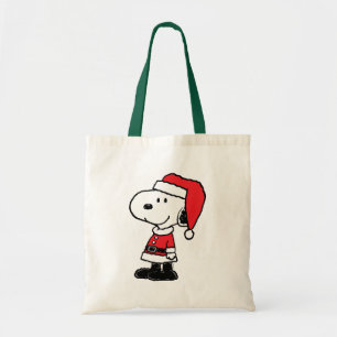 Bolsa Tote Amendoins   Snoopy Papai Noel