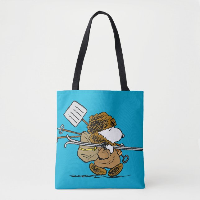 Bolsa Tote Amendoins | Snoopy Snow Warrior (Frente)