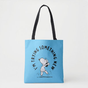 Bolsa Tote Amendoins   Snoopy Tentando Algo Novo