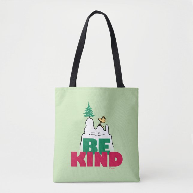 Bolsa Tote Amendoins | Snoopy & Woodstock Be Kind (Frente)
