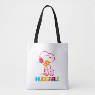 Bolsa Tote Amendoins   Snoopy & Woodstock Huggable
