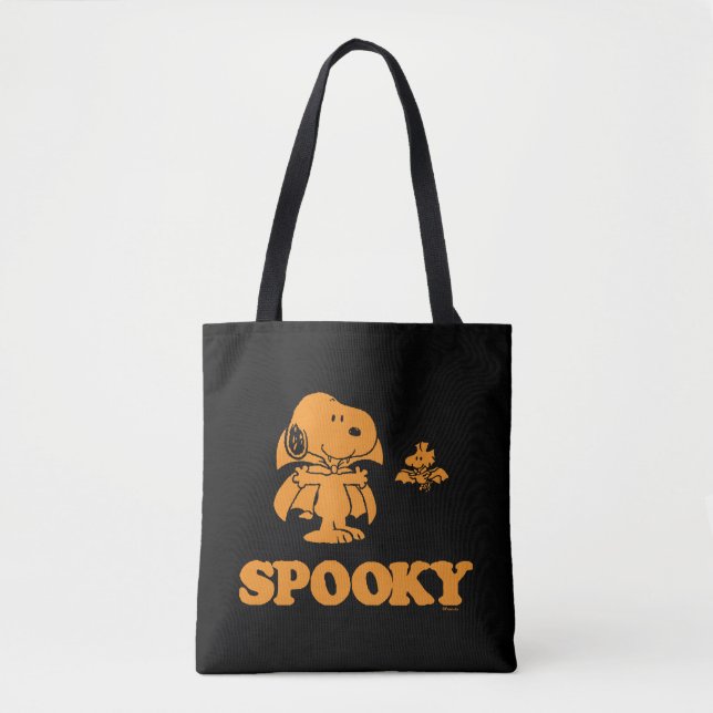 Bolsa Tote Amendoins | Snoopy & Woodstock Spooky (Frente)