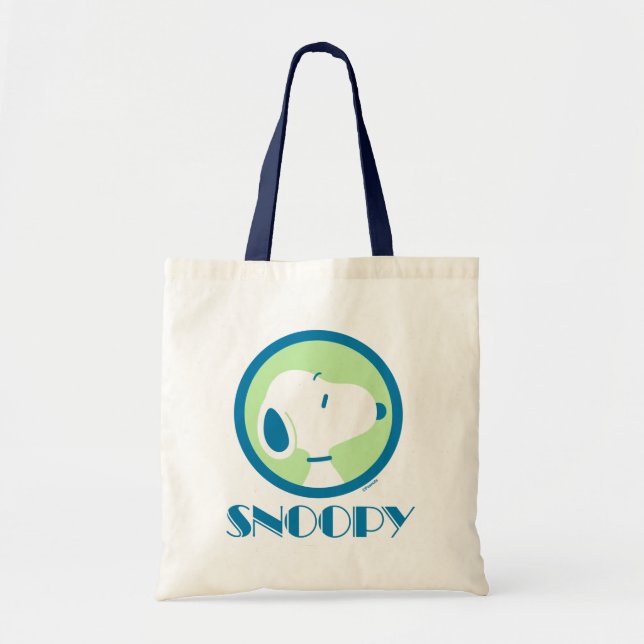Bolsa Tote Amendoins | Sonhos De Deco Azul De Snoopy (Frente)