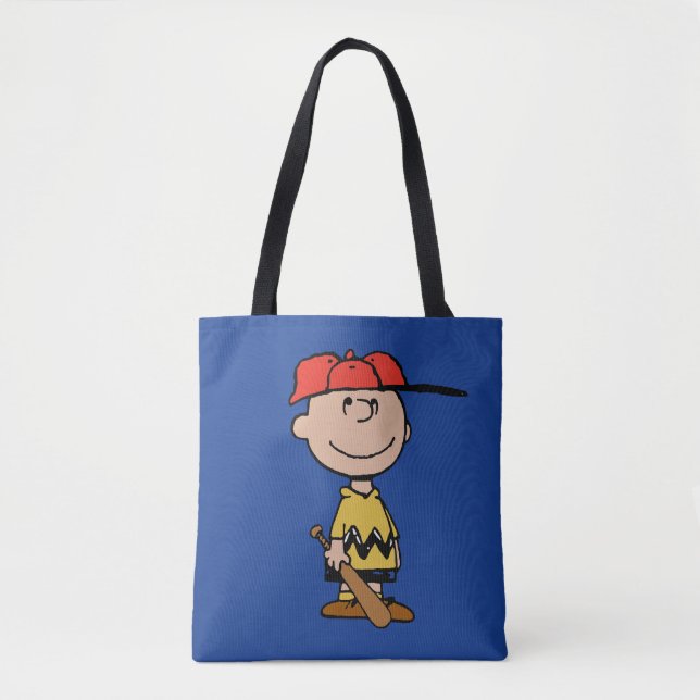 Bolsa Tote Amendoins | Sorriso Charlie Brown Baseball (Frente)