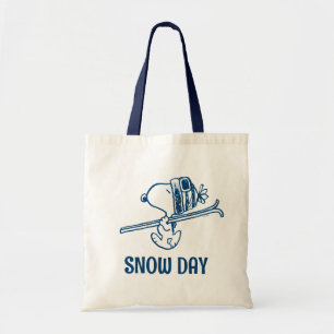 Bolsa Tote Amendoins Tripa de Esqui de Snoopy