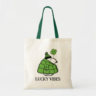 Bolsa Tote Amendoins Vestido Snoopy Lucky