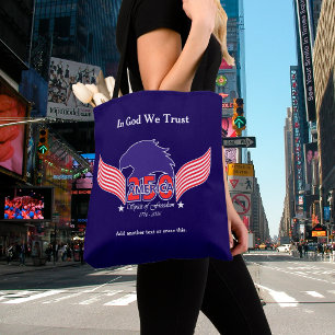 Bolsa Tote América 250º- Espírito de Liberdade-Azul-Texto Edi