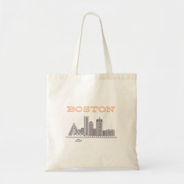 Bolsa Tote América Boston City Skyline, Boston Mãe nos EUA Sk