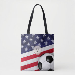 Bolsa Tote América vermelha, branca e azul, bandeira american