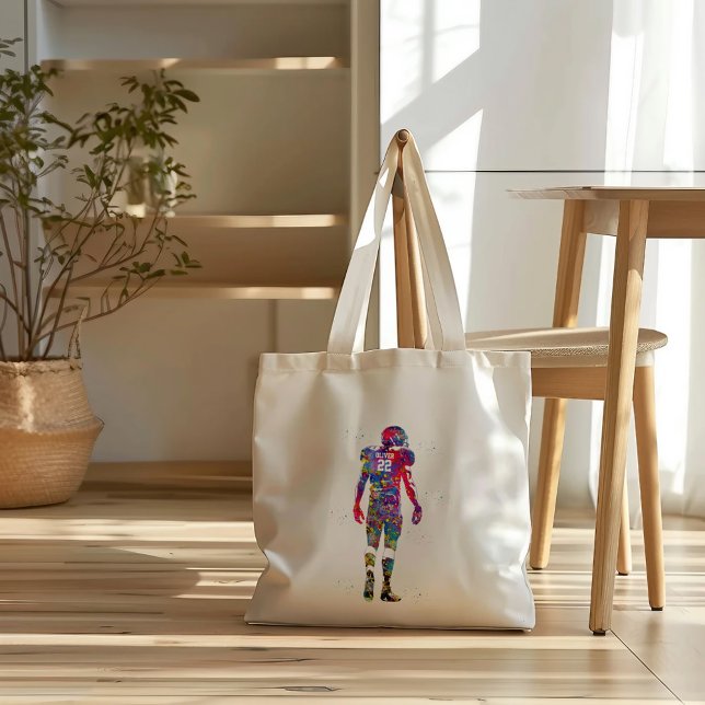 Bolsa Tote American Football Player (Criador carregado)