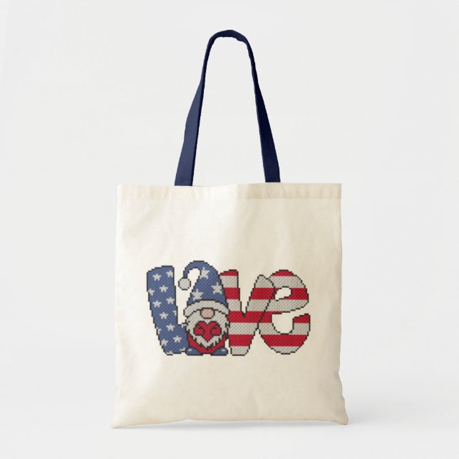 Bolsa Tote American Love Gnomo Tote Bag (Frente)