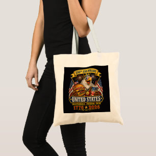 Bolsa Tote Americano 1776 2026 250º 4 de julho Dia da Indepen