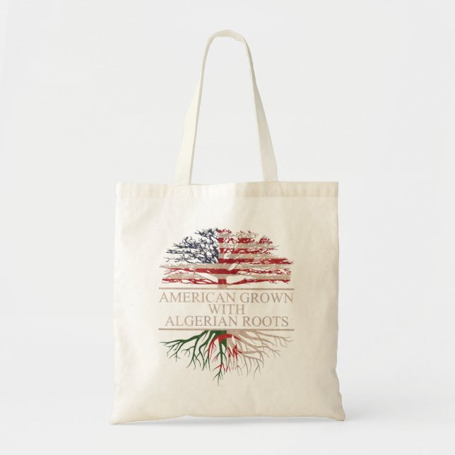 Bolsa Tote Americano cultivado com raízes algerianas (Frente)