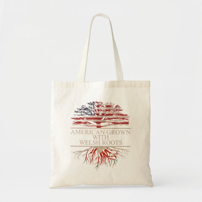 Bolsa Tote Americano cultivado com raízes de galês (Frente)