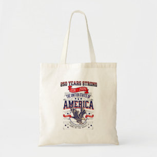 Bolsa Tote Americano Patriótico Aniversário de 250 Anos