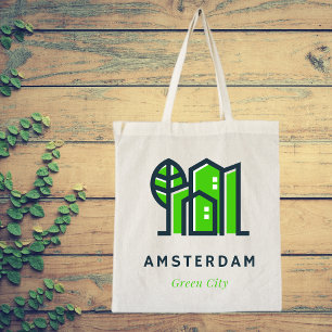 Bolsa Tote Amesterdã Países Baixos Holanda Green City in