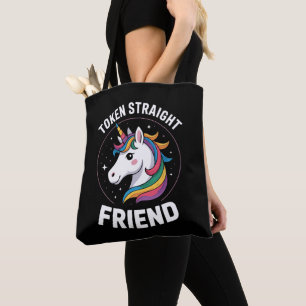 Bolsa Tote Amigo hetero Token Unicórnio Gay Orgulho LGBTQ Ali