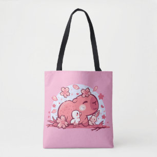 Bolsa Tote Amigos de Primavera rosa