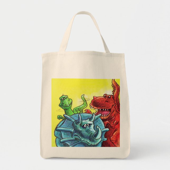 Bolsa Tote Amigos do Dinossauro (Frente)