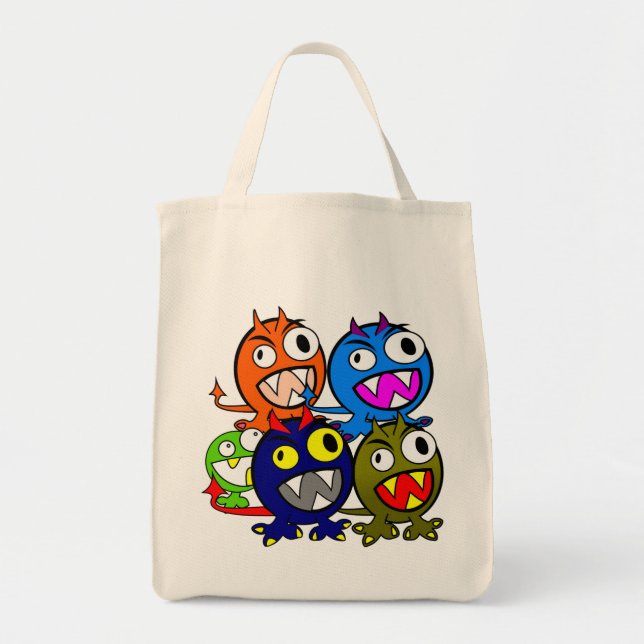 Bolsa Tote Amigos do Monstro das Halloween (Frente)