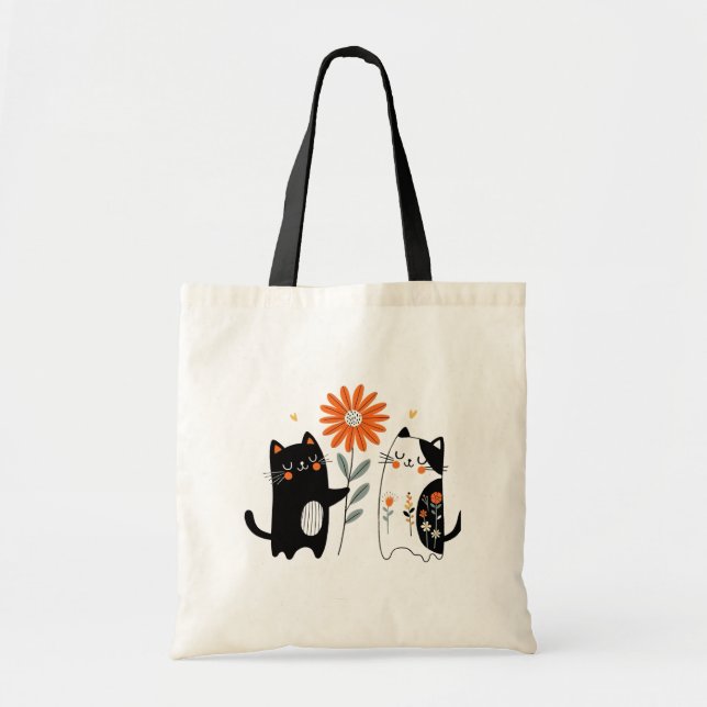 Bolsa Tote Amigos Florais (Frente)