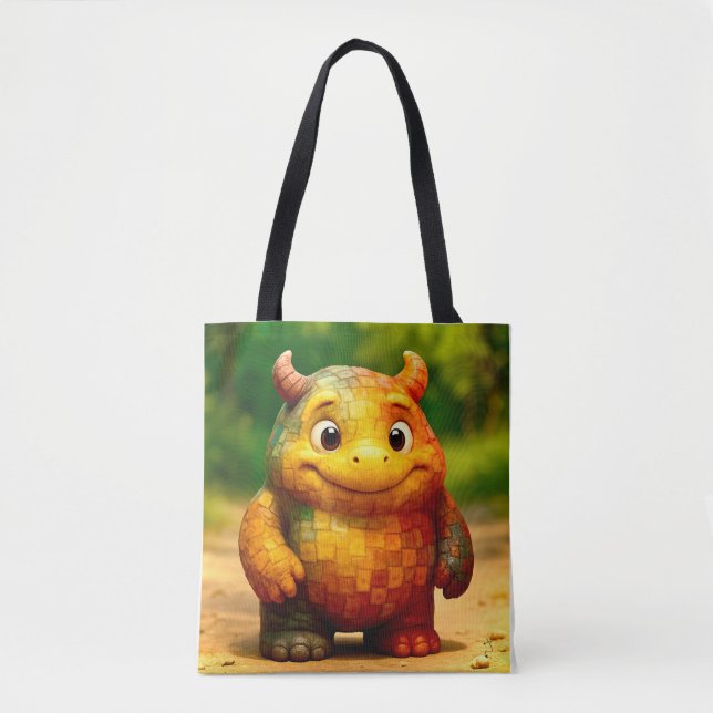 Bolsa Tote Amigos Ímpar - Poster Monstro do Azulejo Arco-Íris (Frente)