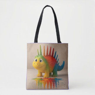 Bolsa Tote Amigos ímpares - Poster do Rainbow Dino
