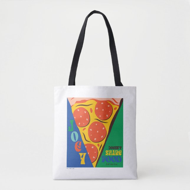 Bolsa Tote AMIGOS™ | Joey não compartilha Comida - Pizza Grap (Frente)