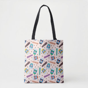 Bolsa Tote AMIGOS™ Padrão De Café Vibrante Para A Perk Cent